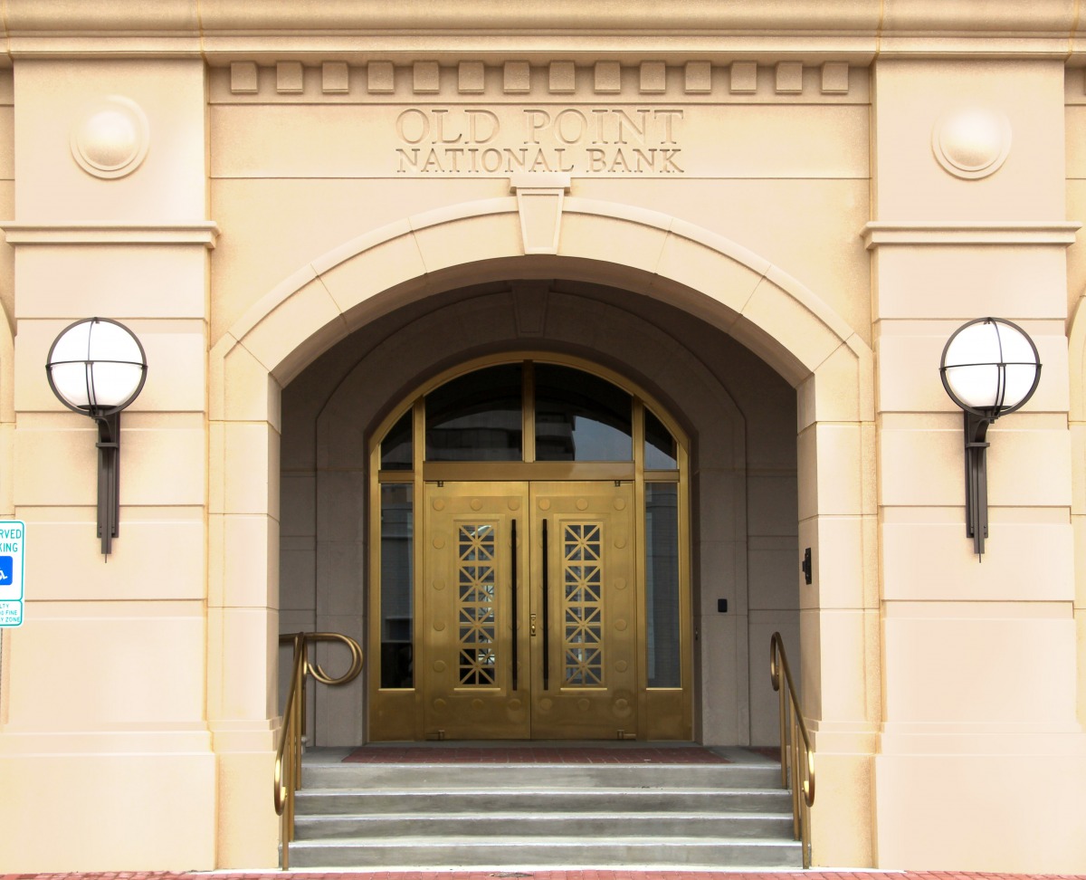 Old Point National Bank Ellison Bronze Custom Crafted Balanced Doors